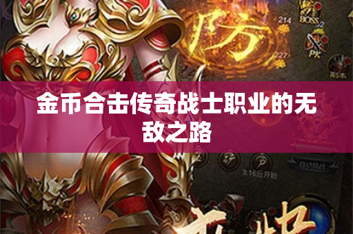 金币合击传奇战士职业的无敌之路