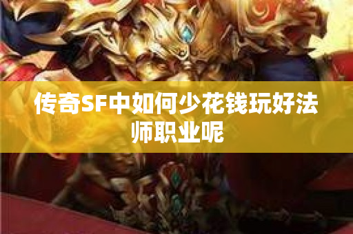 传奇SF中如何少花钱玩好法师职业呢-图1