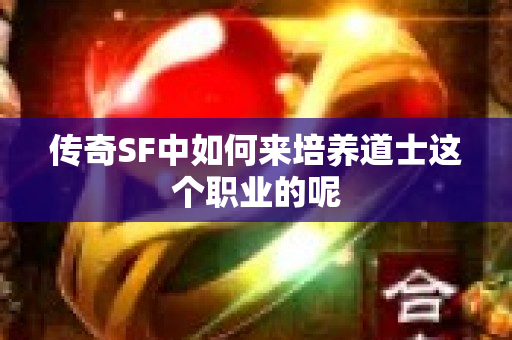 传奇SF中如何来培养道士这个职业的呢