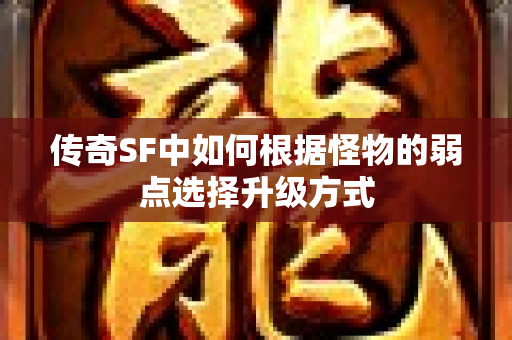 传奇SF中如何根据怪物的弱点选择升级方式