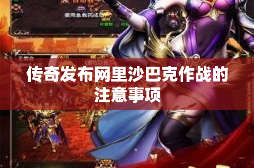 传奇发布网里沙巴克作战的注意事项-图1