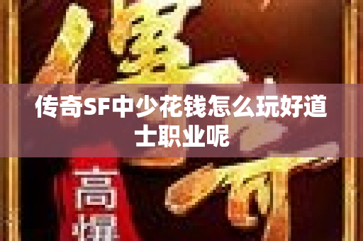 传奇SF中少花钱怎么玩好道士职业呢