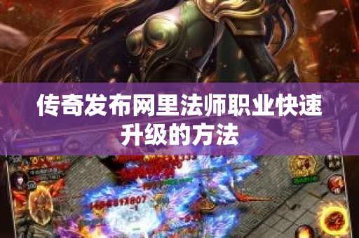 传奇发布网里法师职业快速升级的方法-图1