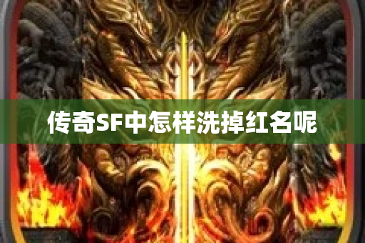 传奇SF中怎样洗掉红名呢
