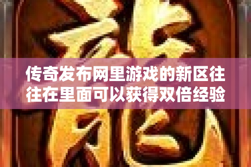 传奇发布网里游戏的新区往往在里面可以获得双倍经验-图1