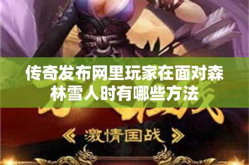 传奇发布网里玩家在面对森林雪人时有哪些方法-图1